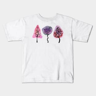 Happy Swirly Trees Kids T-Shirt
